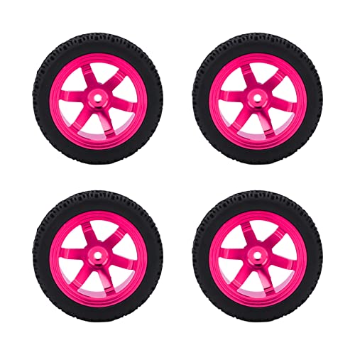 RC Gummireifen, Reifen Praktisch Exquisite Verschleißfest für 1/10 Platte Sportwagen(Rosa)