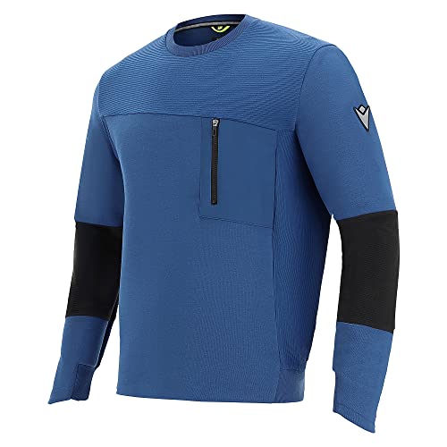 Macron Herren Athleisure Scc Dubai Light Strtch Swtshrt Blau Blk Man Sweatshirt, Avio Blue, M