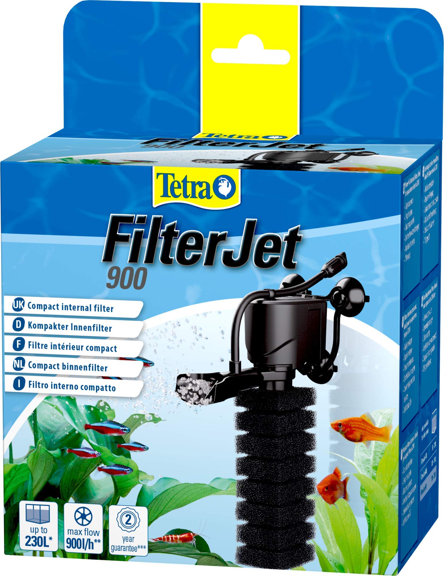 Tetra FilterJet 900 - leistungsstarker Aquarium Innenfilter mit Sauerstoffanreicherung, Aquarium Filter für Aquarien bis 230 L