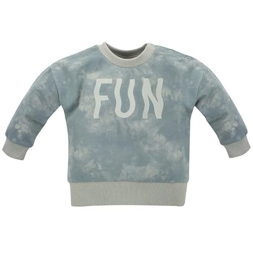 Pinokio Baby Sweatshirt Fun Time, 100% Cotton Blue, Boys Gr. 68-122 (98)