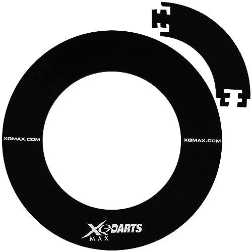 XQmax Surround Ring für Dartscheiben mit Farbauswahl Dartboards Umrandung Dart Auffangring (Schwarz)