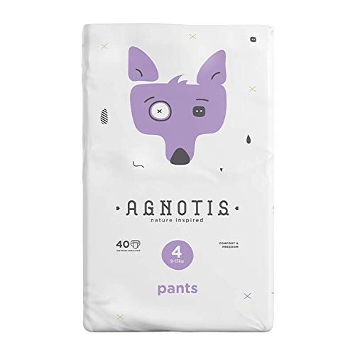 AGNOTIS - 160 Baby Pants Größe 4 für Babys 9-15 kg | mit hervorragendem Auslaufschutz und Feuchtigkeitsindikator | dermatologisch getestet |4 Pkg x 40 Höschenwindeln, 0,27€ Stk.