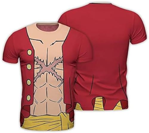 ABYstyle - One Piece - Replica T-Shirt - Luffy New World - Rot - Herren (L)