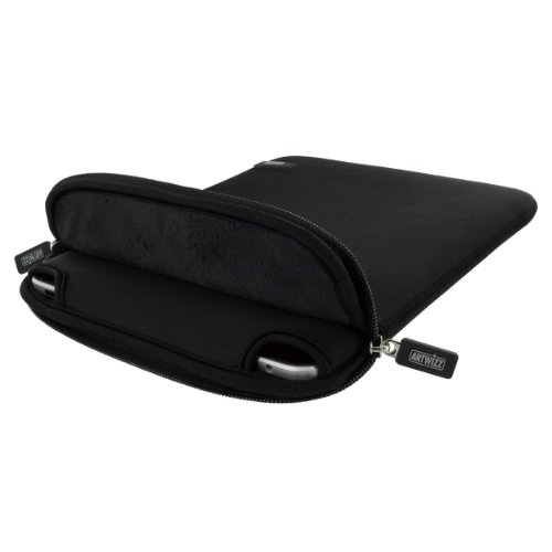 Artwizz Neoprene Sleeve Tasche kompatibel für iPad (9.7 Zoll), iPad Air (9.7, 2013-2014), iPad Pro (9.7, 2016) - Schutzhülle mit weichem Webpelz, Schwarz