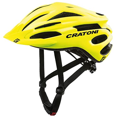 Cratoni Pacer+ Fahrradhelm (Neongelb matt, S-M (54-58 cm))