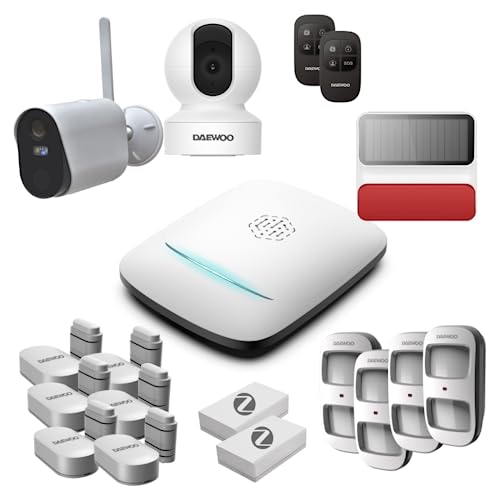 PA511Z Alarmsystem, Full 4G & Zigbee, Tierfreundlich, professionelle Qualität, Fernbedienung, Außensirene, 2 Kameras, kompatibel mit Amazon Alexa, Google Home