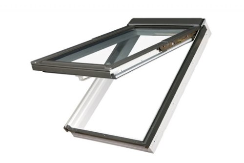 55 x 118 - Kunststoff FAKRO PPP-V U3 preSelect®- Klapp-Schwingfenster mit EDR für Dachziegel
