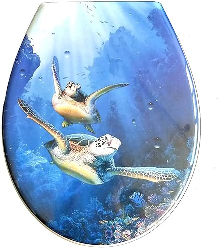 Duroplast WC Sitz Klobrille Modell Schildkröte mit Absenkautomatik, zur Reinigung abnehmbar