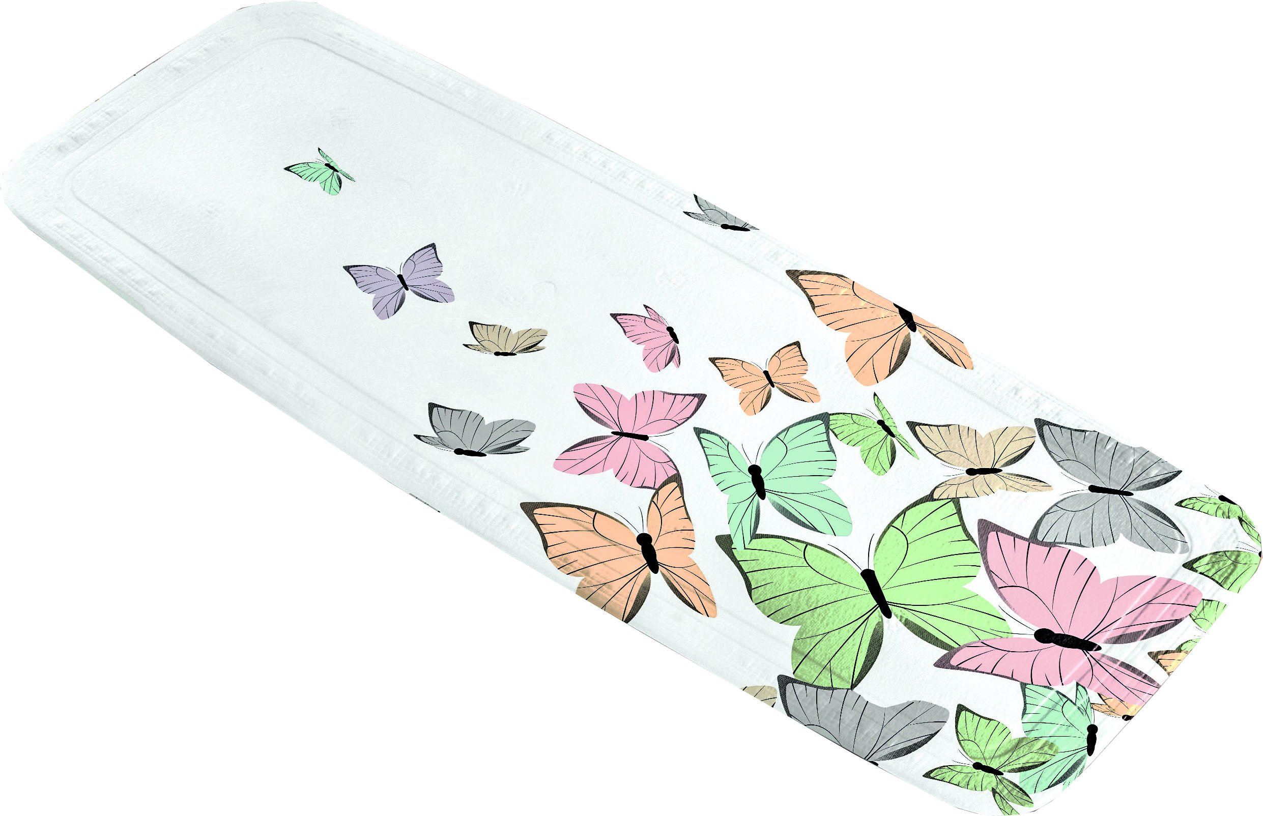 Kleine Wolke Butterflies Wanneneinlage PVC Schaum Multicolor 36 x 92 x 3 cm