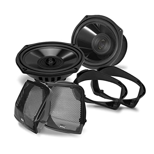 BOSS Audio Systems BHD98 Harley Davidson 6 x 9 Zoll Satteltasche Lautsprecher Kit - Passend für Select 1998-2013 Road Glide und Street Glide Motorräder, 300 Watt Leistung pro Paar, volle Reichweite, 2