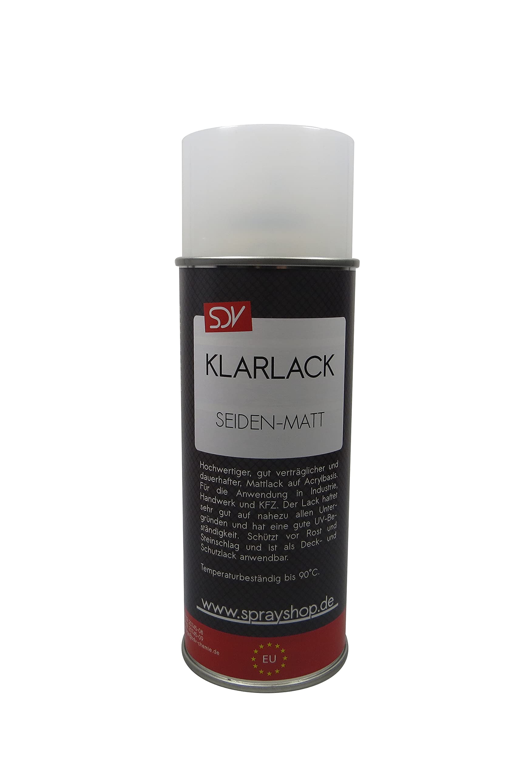 SDV Chemie Klarlack Spray seidenmatt 6x 400ml schnelltrocknend Acryl Sprühlack Autolack Felgen KFZ