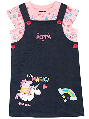 Peppa Wutz Mädchen Peppa Pig Trägerkleid Mehrfarbig 110