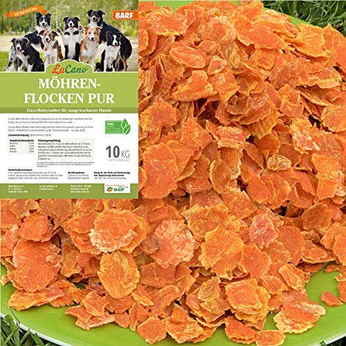 LuCano Möhrenflocken pur | aufgeschlossene, hochverdauliche Karottenflocken/Gemüseflocken durch Mikronisierung (10 kg)