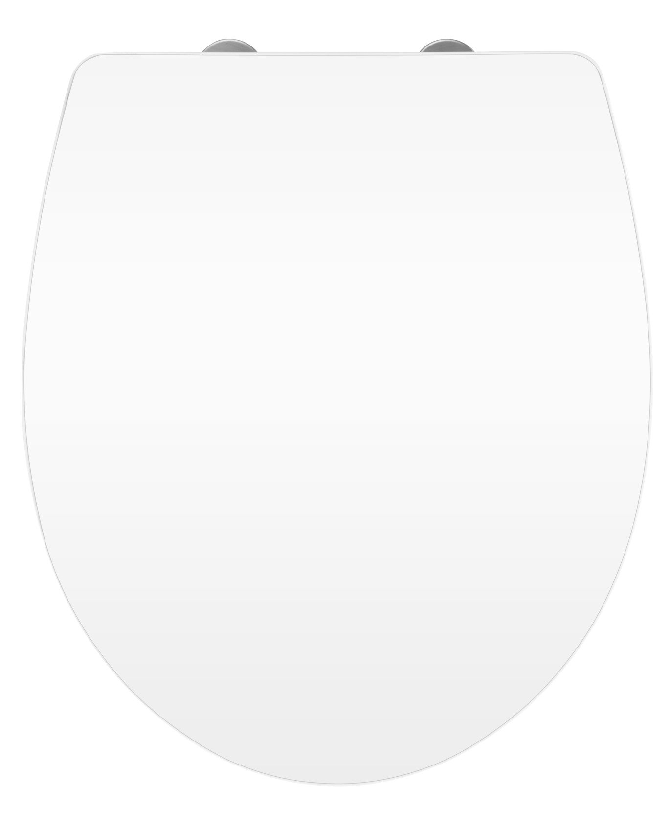 WENKO WC-Sitz Hochglanz Acryl Weiß, High Gloss Oberfläche, hygienischer Toilettendeckel mit Absenkautomatik, aus antibakteriellem Duroplast, 39 x 45 cm