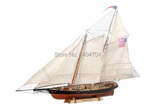 SIourso Modellschiff-Kit Sacle 1/72 Classic Americas Cup Segelboot-Modellbausätze America 1851 Yacht Race Champion Schiffsmodell