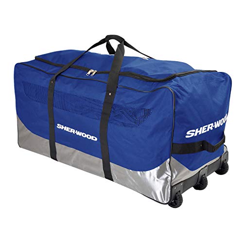 Sherwood Unisex – Erwachsene Goal Rollentasche GS650 I Eishockey-Torwarttasche mit 3 Rollen I 111 x 56 x 55 cm, blau