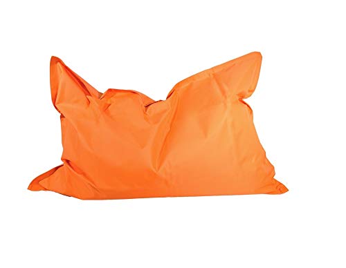 Kinzler Sitzsack Benni Indoor & Outdoor geeignet 100x140cm Sitzmöglichkeit Sitzkissen bunt schlicht Farbe orange