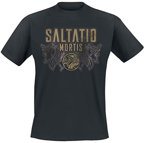 Saltatio Mortis Viking Logo Männer T-Shirt schwarz XXL 100% Baumwolle Band-Merch, Bands