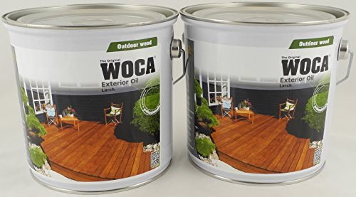 Woca Spar-Set 2x Exterior Öl Lärche 2,5l zum Pflegen und Färben