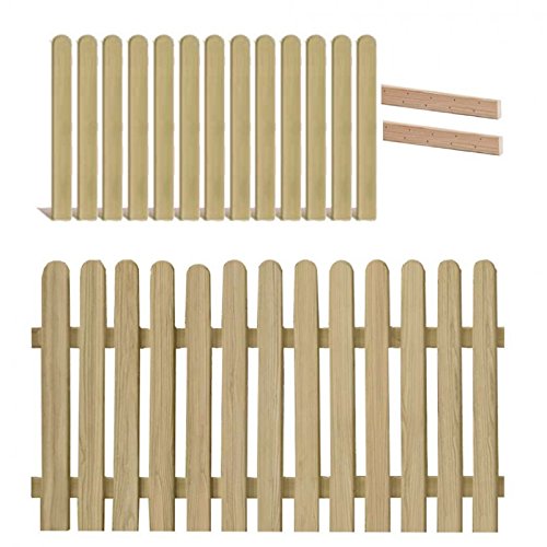 Gartenpirat Holzpaket für Lattenzaun Lärche 180x90 13 Zaunlatten 2 Riegel