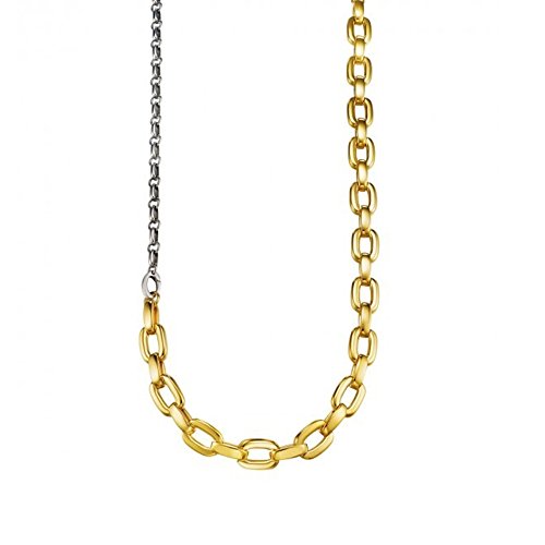 ESPRIT Collection Damen-Halsband Edelstahl rhodiniert Ohne Magna Gold ELNL11854B850