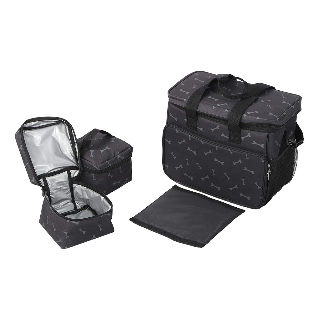 Aigid Haustier-Reisetasche, multifunktionale Haustier-Reisetasche Tragbare Tasche mit großer Kapazität Aufbewahrungs-Organizer-Kit für Katzenhunde