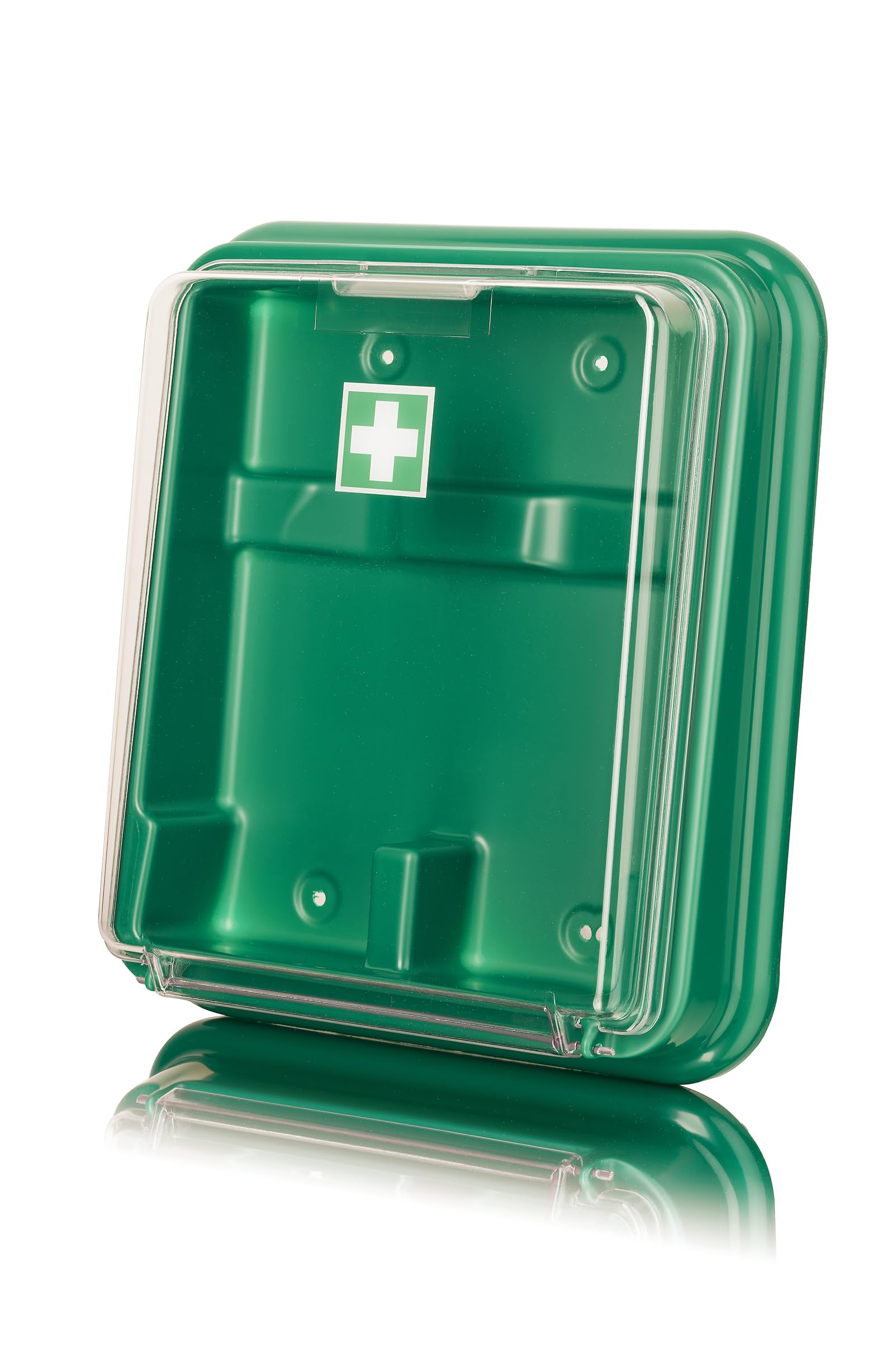 BARIKOS Wandbehälter für Zwei Augenspülflaschen 620 ml | Wandbox mit transparentem Deckel | Erste Hilfe Station