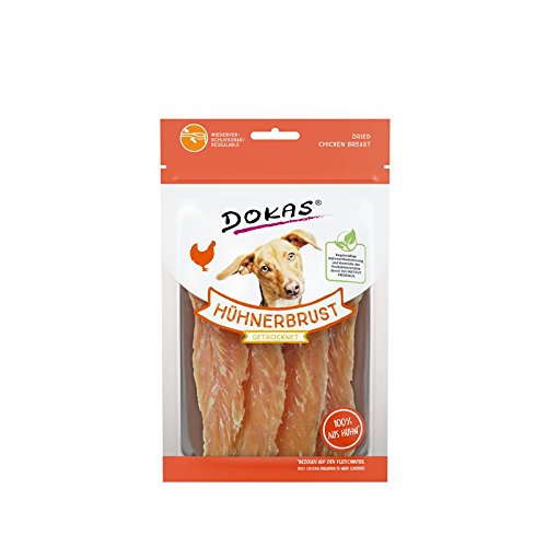 Dokas Hunde Snack Hühnerbrust getrocknet | 11x70 g Hundesnack