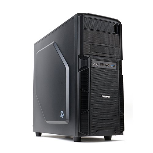 Zalman Z1 Midi-Tower PC-Gehäuse (ATX, 2X Externe 5,25, 4X 3,5 interne, USB 3.0, Keine Stromversorgung)