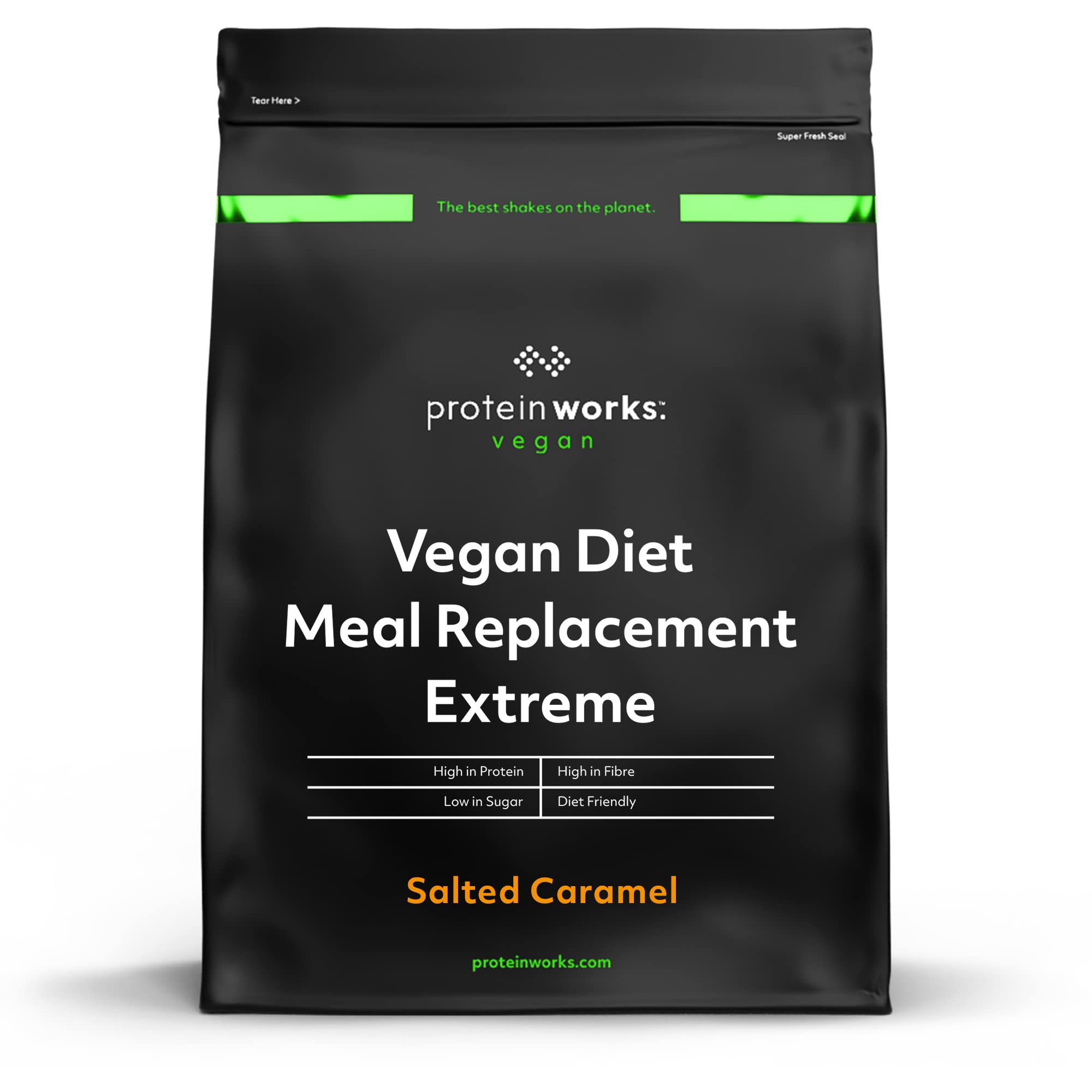 Protein Works - Veganer Mahlzeitenersatz Extreme | Salted Caramel | Zur Gewichtsabnahme und -kontrolle | 100% pflanzlich | 500g