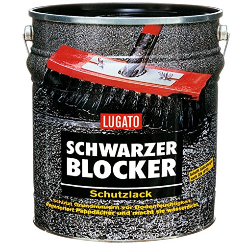 Lugato Schwarzer Blocker Schutzlack 5 l - Bitumenanstrich für Dach und Keller