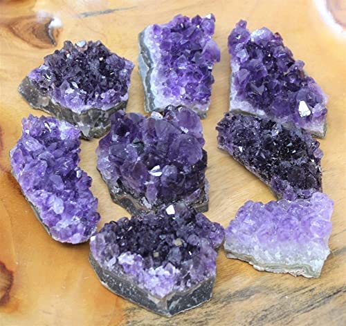 HLELU Home Decor, Amethyst Geode Crystal Quartz Uruguay Cluster Natural Specimen Gifts, Natural Crystal (Color : 400g) WEISHENYIN (Color : 400g)
