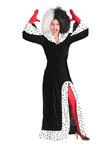Pierro´s Kostüm Dalmatiner Lady Damenkostüm, Kleid, Muff Größe 44/46 für Karneval, Fasching