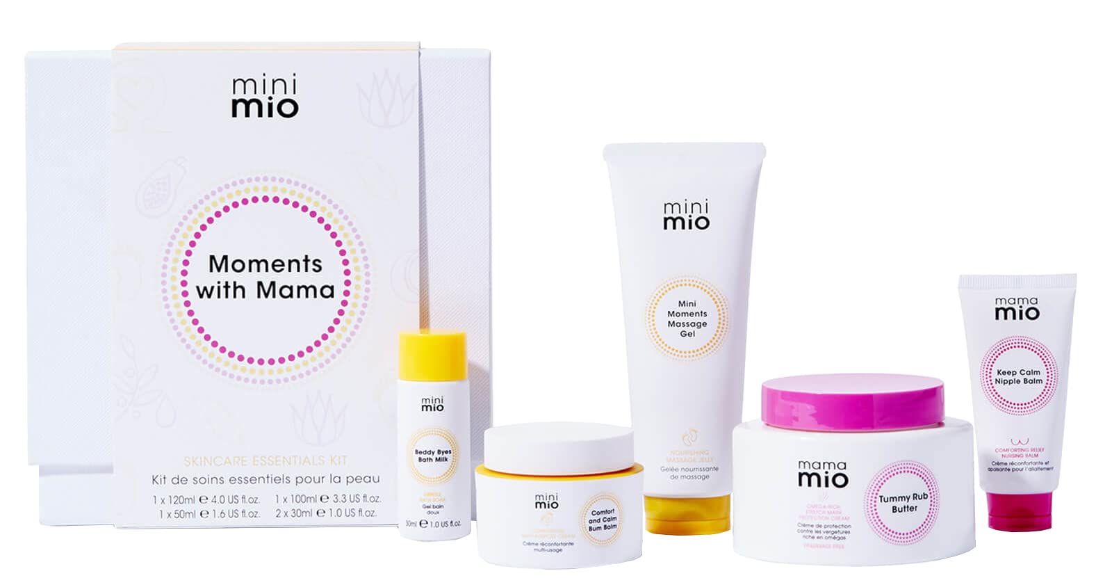 Mama Mio Mini Mio Moments With Mama Geschenkset | Geschenk für Mama und Baby | Bonding Kit | Schwangerschaft, Baby und Stillen sicher