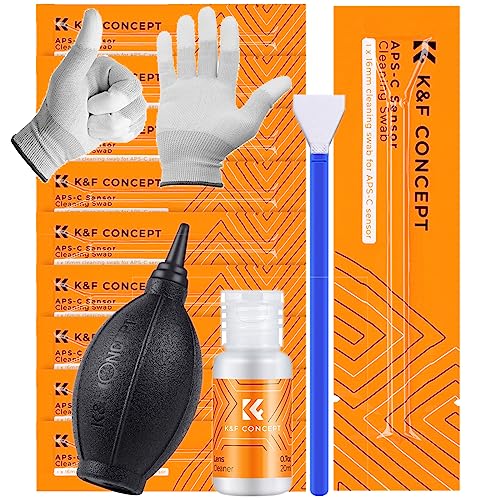 Minadax Sensor Reinigungs-Set APS-C 10x 16mm Swabs + Handschuhe + Blasebalg + 20ml Reiniger KF