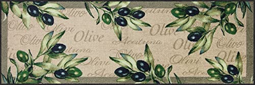 Läufer Olive Olivo Salonloewe rechteckig Höhe 7 mm gedruckt