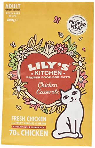 Lily's Kitchen Trockenfutter, gesund und lecker, mit Huhn, für Katzen, 800 g