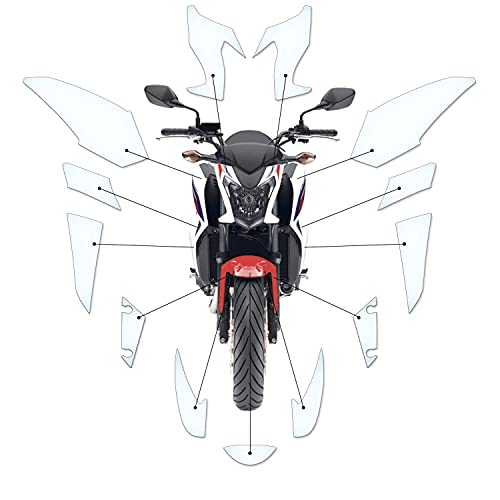 Steinschlag Lackschutzfolie Kratzschutz Transparent geeignet für Honda CB 650F 2014-2017