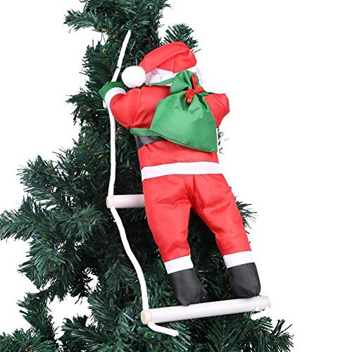 EIN Weihnachtsmann Klettern auf Strickleiter für Weihnachtsbaum Indoor Outdoor Hängenden Ornament Decor Weihnachten Xmas Party Home Tür Wand Dekoration Zierschmuck