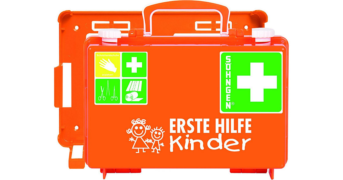 Erste-Hilfe-Koffer QUICK-CD KINDERGARTEN, inkl. Spezialfüllung KiTa-/Vorschulkinder bis 6 Jahren orange Modell 1 Kinder 3
