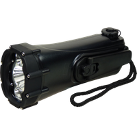 POWERplus Shark Wasserdichtes Dynamo Kurbel / USB aufladbares LED-Taschenlampe / Not Ladegerät Schwarz