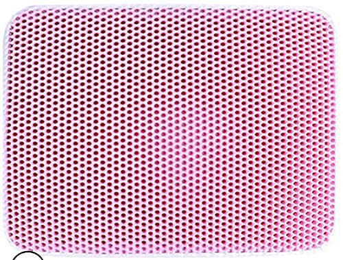 N\W Katzenstreumatte doppelschichtige Wabenmatte Wasserdicht Urinfest Anti-Rutsch-Matte für Katzentoiletten Haustiermatte Hundematte (M 4050 cm, Pink)