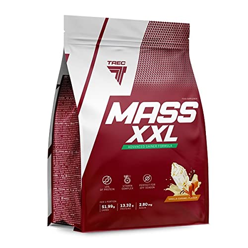 Trec Nutrition Mass XXL Protein-Kohlenhydrat-Komplex Training Bodybuilding (4800g Caramel Vanilla-Karamell Vanille)