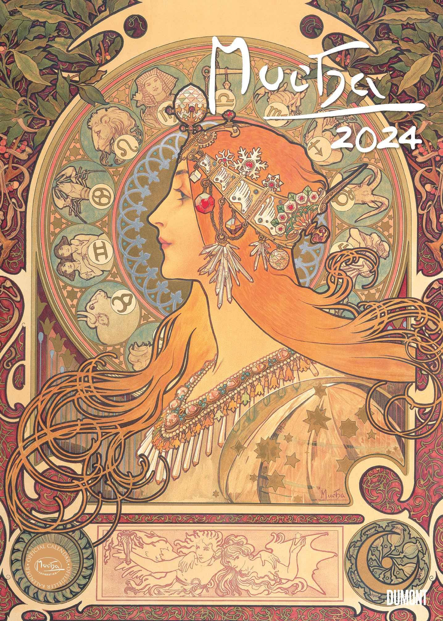 Mucha 2024 - Kunst-Kalender - Poster-Kalender - 50x70 (Kunst Klassiker)