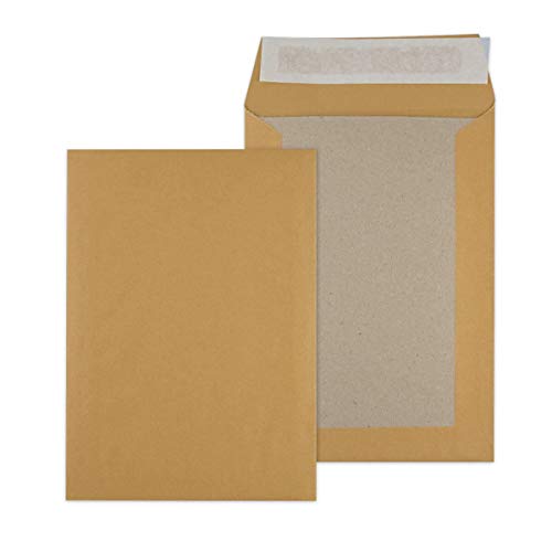 Papprückwandtaschen Versandtaschen B5 176x250mm braun 250 Stück - Div. Formate B5 C5 weiß oder braun ohne Fenster