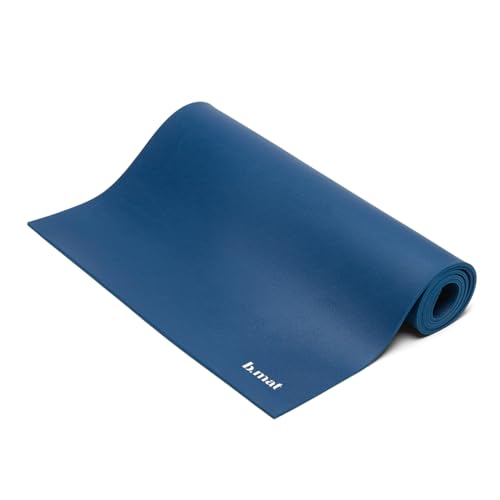 B Yoga Yogamatte B Mat Strong, Sport- und Fitnessmatte aus Naturkautschuk (Deep Blue, Maße: 180 cm x 66 cm x 0,6 cm; Gewicht: 2,2 kg)