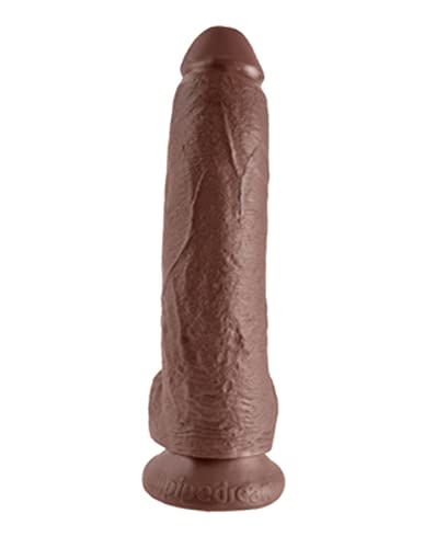 Pipedream Products King Cock - 9 Inch Dildo mit Hoden/Saugnapf, braun, 23.4 cm Länge