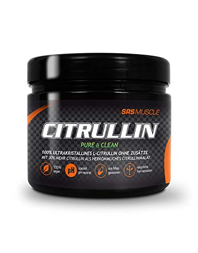 SRS Muscle - Citrullin, 250 g, Neutral | 100% pur ohne Malat | ultrakristallin | aus Mais gewonnen | speziell pH-neutral | 100% vegan | deutsche Premiumqualität