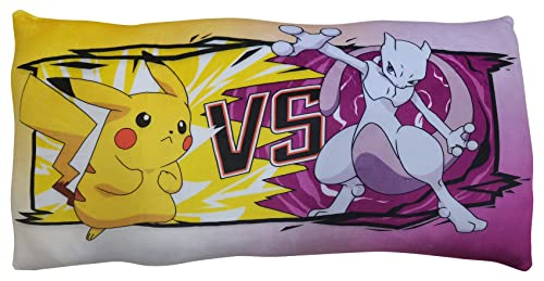 LYO Offizielles Pokémon-Memchandising – Modell der Bühne Pikachu VS Mewtwo – weich und flauschig – Maße: 60 x 25 cm