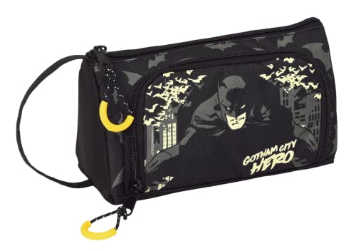 safta 412269907 Mäppchen mit ausklappbarer Tasche voll Batman Hero 20 x 11 x 8,5 cm, bunt
